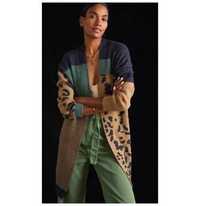 Pilcro Animal-Printed Duster Cardigan One Size